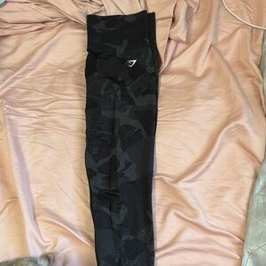 Black Gymshark Camouflage Leggings